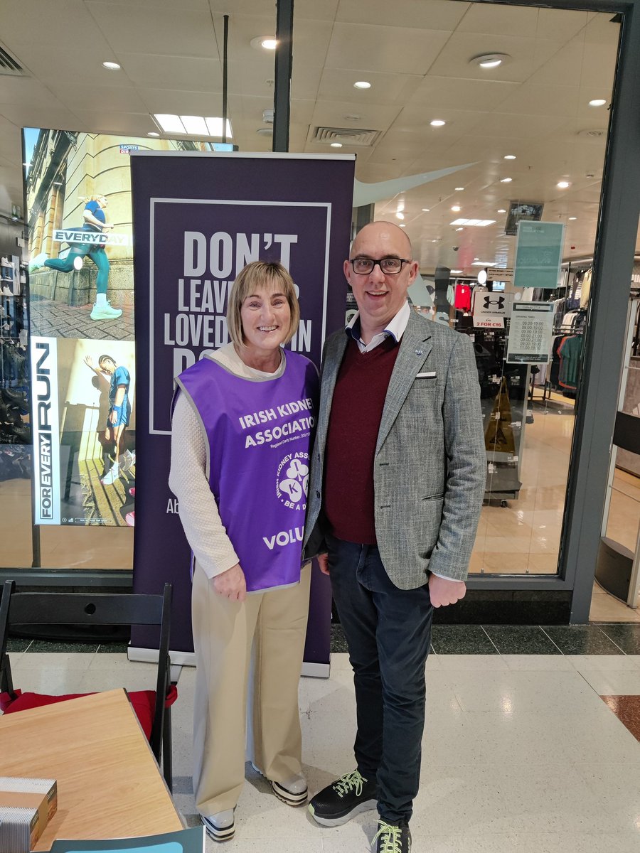 We're in Corrib Shopping Centre, Galway, this morning providing information about Organ Donation and distributing free Organ Donor Cards. Don't leave your loved ones in doubt. Talk to them today about Organ Donation! #OrganDonation @IrishKidneyAs