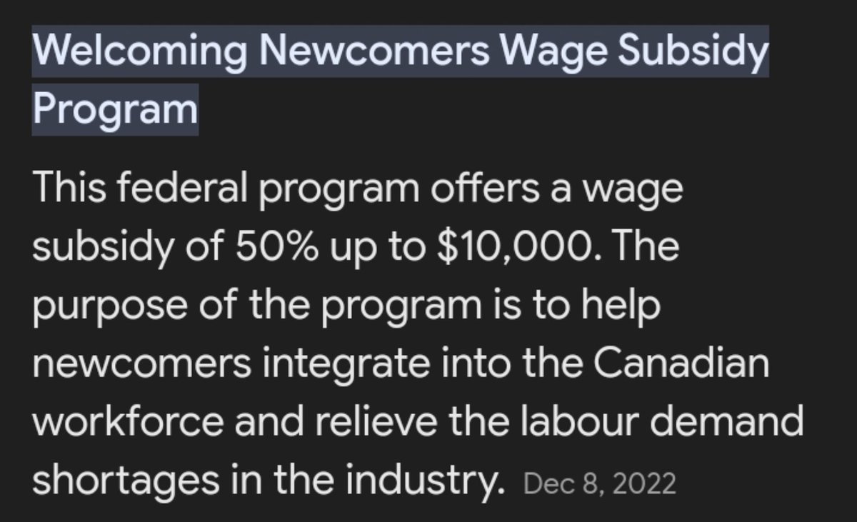 The Canadian government is importing millions of third world migrants that are so useless it actually has to bribe businesses to employ them instead of Canadians.