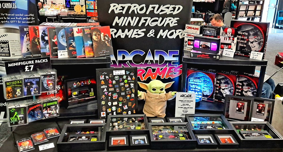 arcadeframes's tweet image. And we're BACK for 2024! All set up and ready for Comic Con Mania in Leicester!