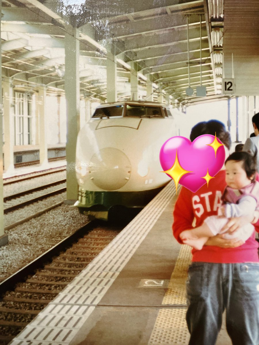 これは開通したての上越新幹線で長岡から山梨の実家に帰る0歳児の私。 0系見た目が可愛いよね。 今の新幹線も好きだけど。