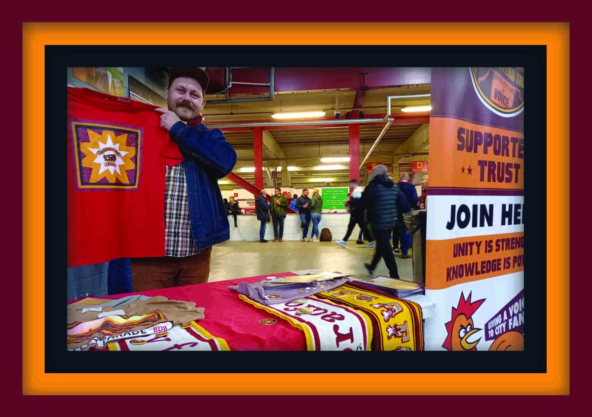 The Trust Stall as well as having a bucket for the burns unit collection will be in the main stand ahead of our last game of the season. 📣 👁👁 👉 We'll have samples for sale from our bantams-supporters-trust.teemill.com site #BST | bantamstrust.co.uk/join-us