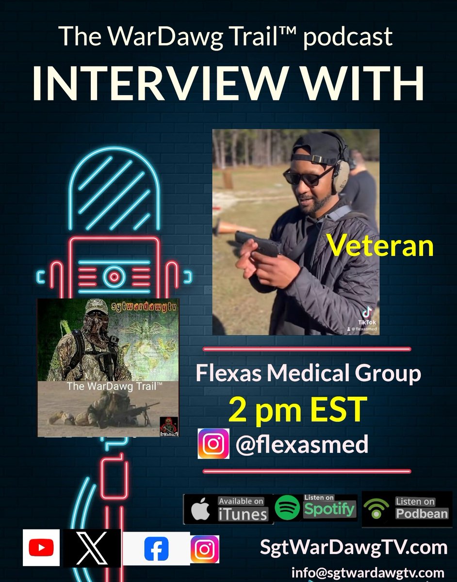 Join us for Episode 116 on #thewardawgtrail when we meet the Veteran and Founder of @flexasmed