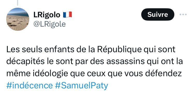 La famille de #SamuelPaty est elle au courant de la récupération de son nom par l’extrême-droite ?
@PSamuelpaty