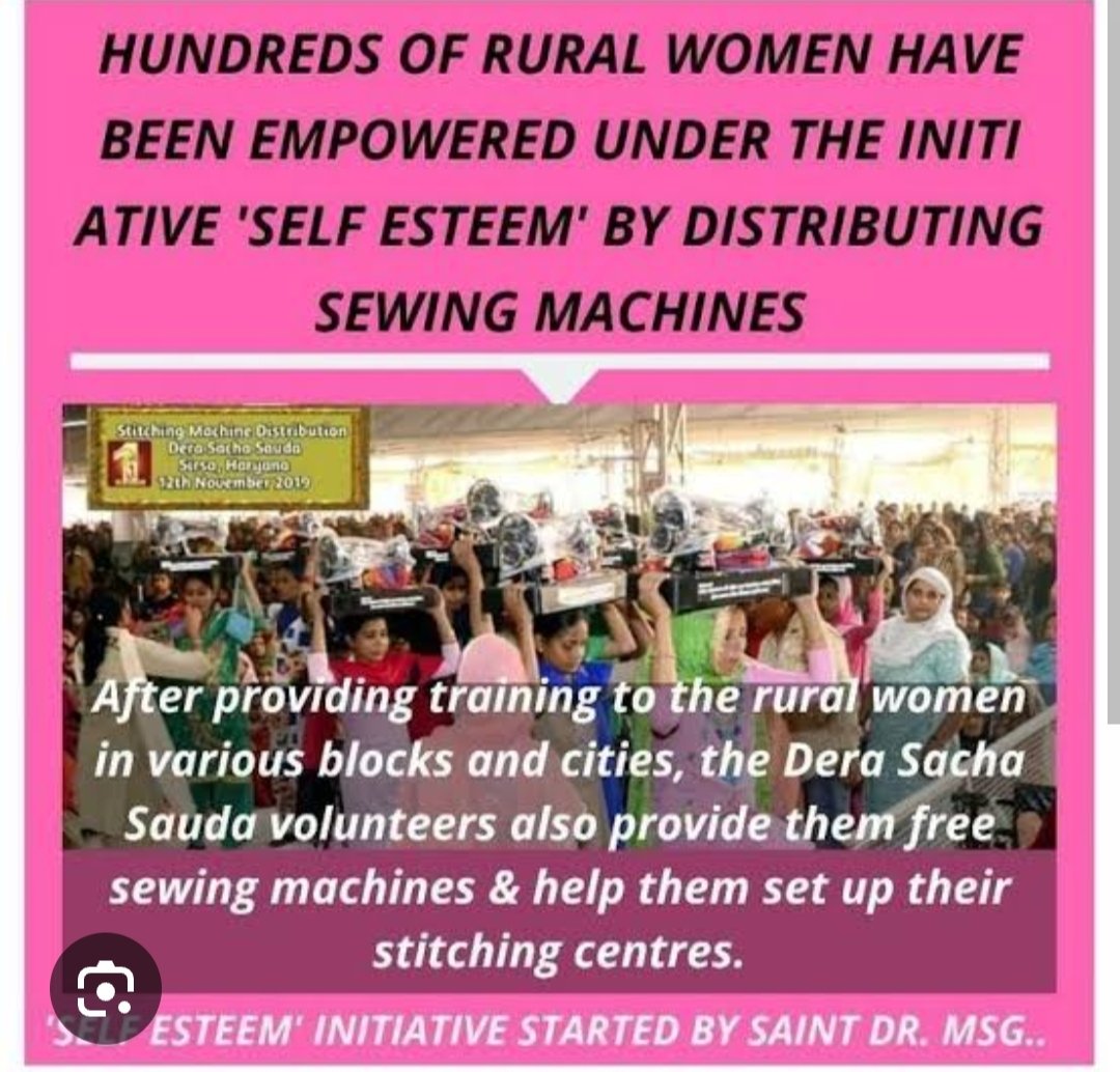 Woman becoming powerful nowadays they play equal role as men play in every field.Saint Dr MSG started Self Esteem to boost power of women. #WomenPower derasachasauda.org/dera-sacha-sau…