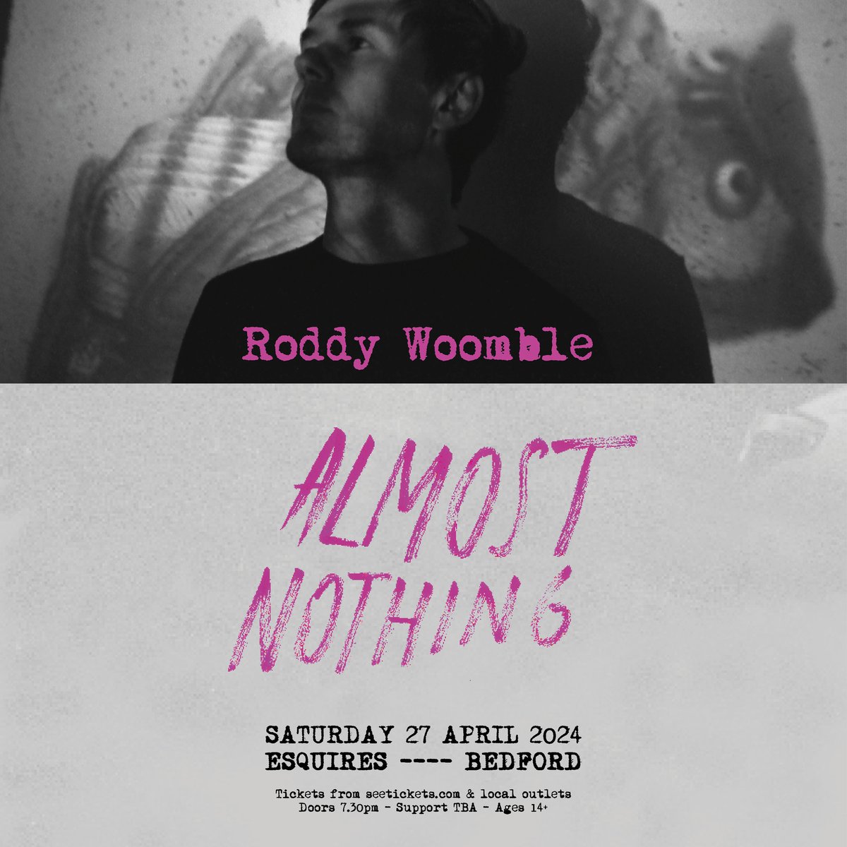 Bedford! Tonight you've got Roddy Woomble @RoddyWoomble at @BedfordEsquires - final chance for tonight's show, here >> allgigs.co.uk/view/artist/50…