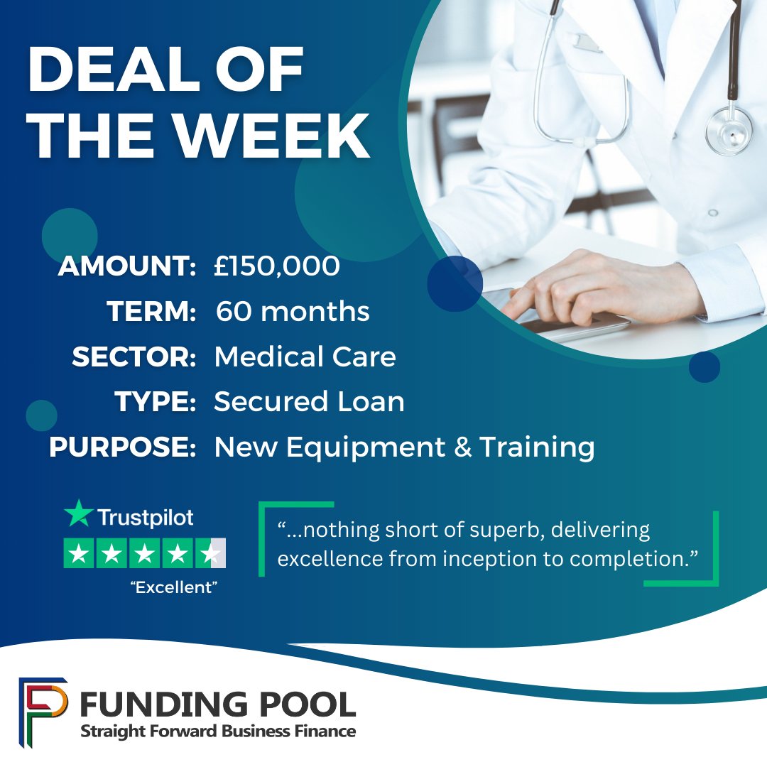 Delighted to help another growing British Business, this time in the Medical Care sector. We helped them with a secured loan to buy new equipment and training for their expanding team. 🇬🇧 #ukbusiness #businessloans #smallbusinessuk