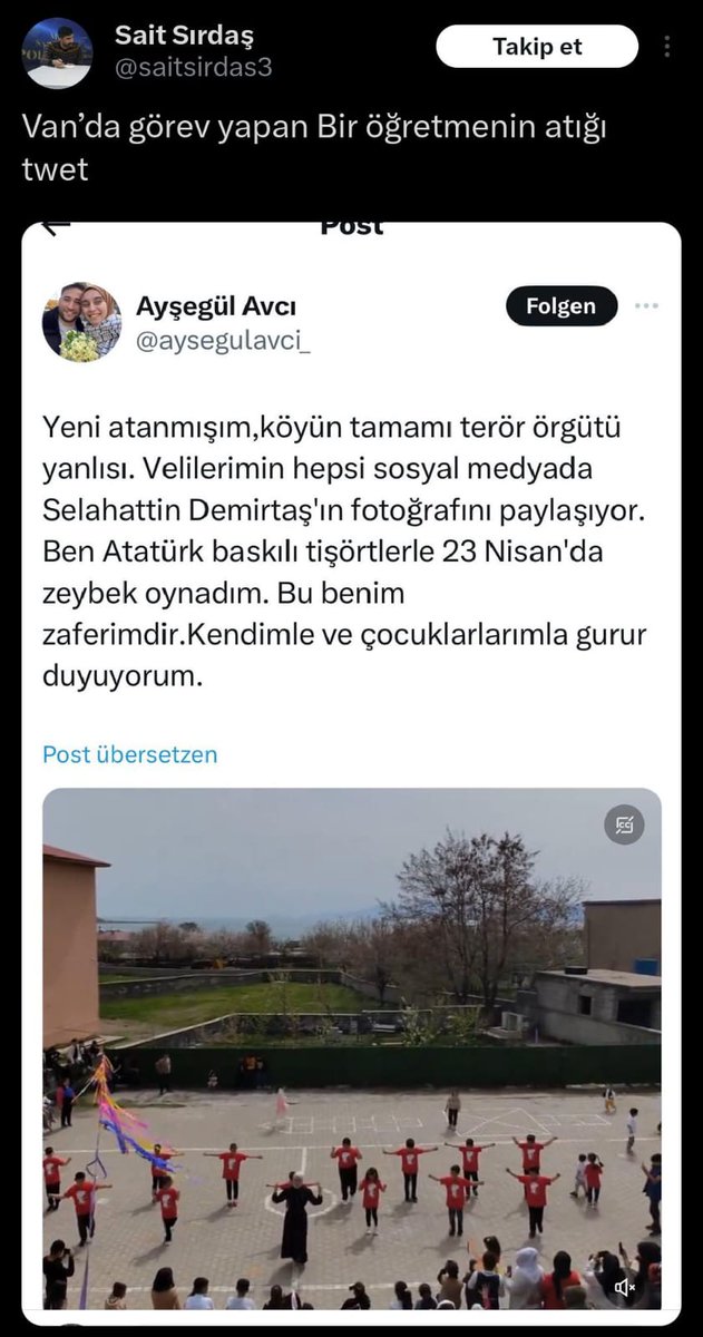 Şenay Aybüke Yalçın'ın dün yaşadıklarını bugün bir başka öğretmenimizin yaşamasını istemiyoruz. Ayşegül Avcı'nın yanındayız ve hukuki sürecinin takibinde olacağız. Sevgili öğretmenimiz, biz de sizinle ve öğrencilerinizle gurur duyuyoruz. @aysegulavci_