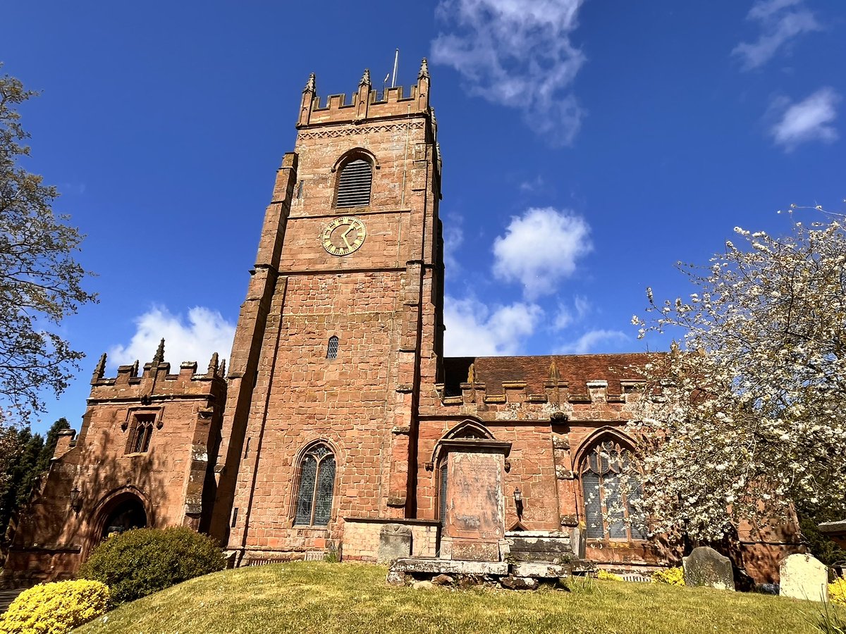 All Saints Church, Claverley, Shropshire. Has early Norman origins & was founded by Roger de Montgomery in the C11. Pevsner states that by the C12 the church would have had ‘remarkably ambitious dimensions.’ #steeplesaturday