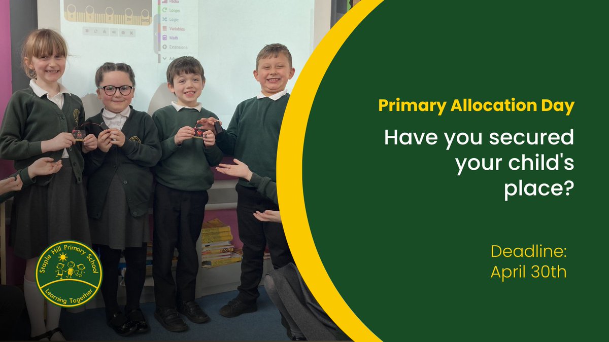 We can’t wait to meet our new starters in September! If you’ve been offered a place for your child, remember to accept your offer before 30th April.
