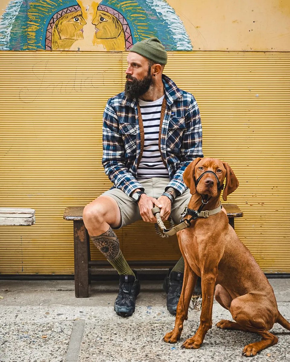 Spring vibes: Tees, trails, #TicWatchPro5, and a very good boy soaking up the city's sunnier side! #Mobvoi #wearables #smartwatch #android #lifestyle