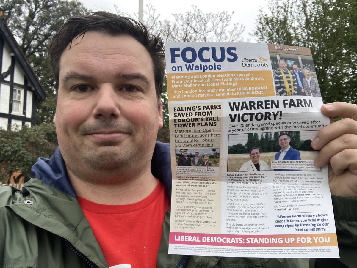 Busy weekend. Lots of delivery in Walpole ward, Ealing getting the message out for ⁦@EalingLD⁩ and ⁦@LondonLibDems⁩. Vote Lib Dem on Thursday 2nd May to elect ⁦@robblackie⁩ ⁦@HinaBokhariLD⁩ ⁦@kuldev_sehra⁩ and our other great candidates