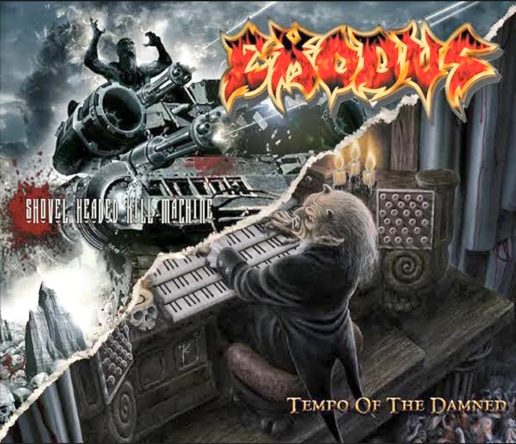 #Exodus 'Tempo of the Damned'(6th, 2004) この後にスティーブ・ソウザ🎤が脱退(2014年復帰)となった作品💿カーク・ハメット共作曲も収録されている✨ Blacklist youtu.be/OuFba4XhCNg?si… Impaler youtu.be/etn6Ceol_p0?si… #ThrashMetal