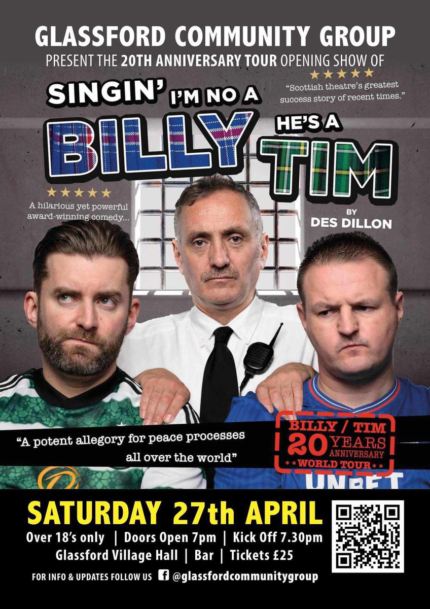 🏴󠁧󠁢󠁳󠁣󠁴󠁿 OPENING NIGHT IN SCOTLAND ⚽️SINGIN I’M NO A BILLY HE’S A TIM🎭 Tonight kicks off an incredible journey with our 20th anniversary tour, spanning over 60 shows in 39 towns across three countries. 🌟 And don't forget to secure your tickets at 🎟️ scottkyle.co.uk