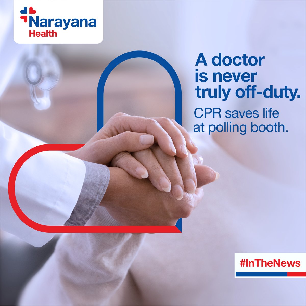 On Election Day, amidst the rush, @thisis_drgsp from Narayana Health City, Bangalore, heroically performed CPR, saving a woman from sudden cardiac arrest. Thanks to his swift action, she made a speedy recovery. #ElectionDay #Bangalore #TakeCare #NarayanaHealth