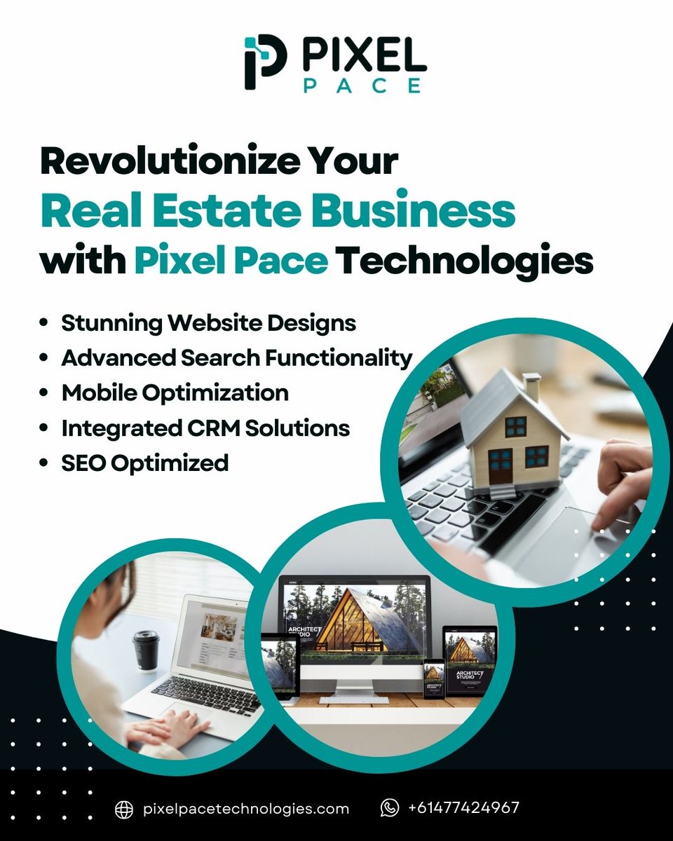 Ready to make a splash in the real estate market? Our tailor-made website services are designed to captivate clients and drive conversions. . Visit Us: pixelpacetechnologies.com or contact us at +61 477 424 967 #RealEstate #WebsiteDesign #RealEstateMarketing #pixelpacetechnologies