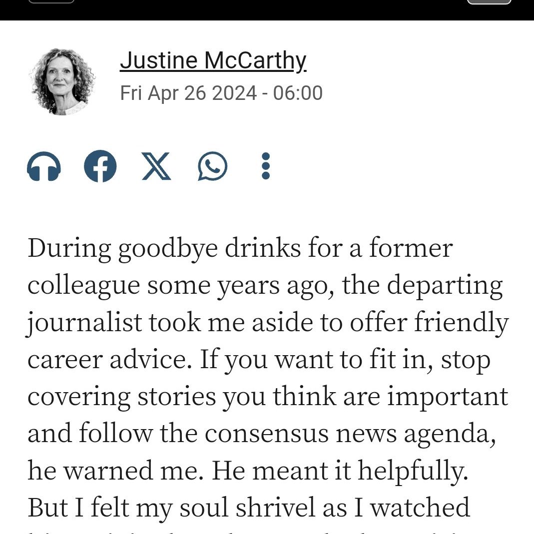 This may sound harsh, but I think it’s accurate: There are about a dozen real journalists working in Ireland. Most of the other thousand or so “journalists” are generally propagandists for crony Ireland. If you believe otherwise then you’re probably one of those more deluded…