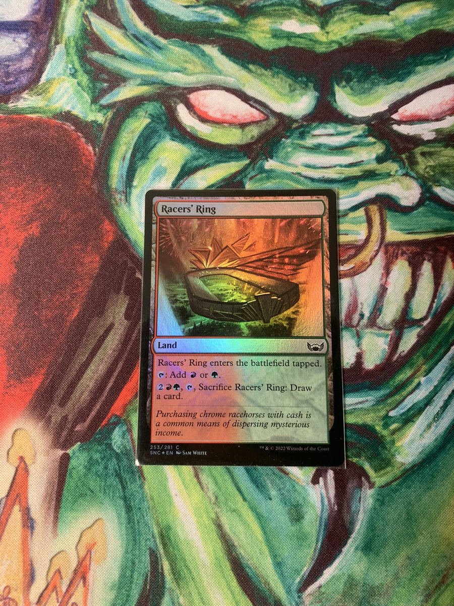 #PauperCube day 88⛰️

Lands making lands things

I like this cycle of Lands from New Capenna in limited bc fixing + draw1 (not cheap) is a good way to avoid flooding in limited
In #mtgpauper the are way too slow🥺

This one is a NASCAR ring too how can I leave it out of my #cube