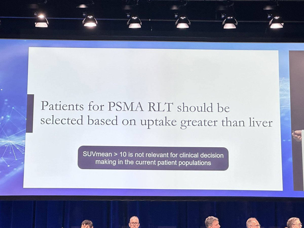 PSMA PET selection of patients @thomashopemd ☢️ Baseline PSMA relates response ☢️ Patients for PSMA RLT should be selected based on uptake greater than liver! ☢️ Repeat imaging (preferably with post-treatment (SPECT) should be performed to evaluate PSMA uptake #APCCC24…