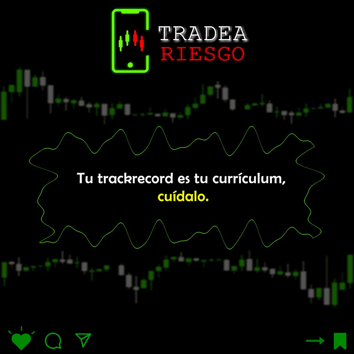 Tu trackrecord es tu currículum, cuídalo.

#trading #consejo #frase #trader #forex #trackrecord