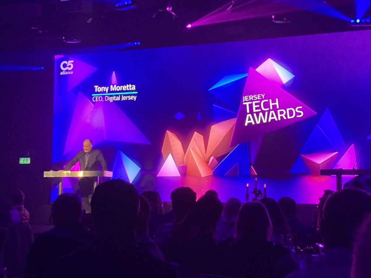 Great evening at @DigitalJersey Tech Awards. Fantastic organisation, great comedy from @Halcruttenden and a fantastic atmosphere. Well done to all involved 👏👏 @TonyMoretta