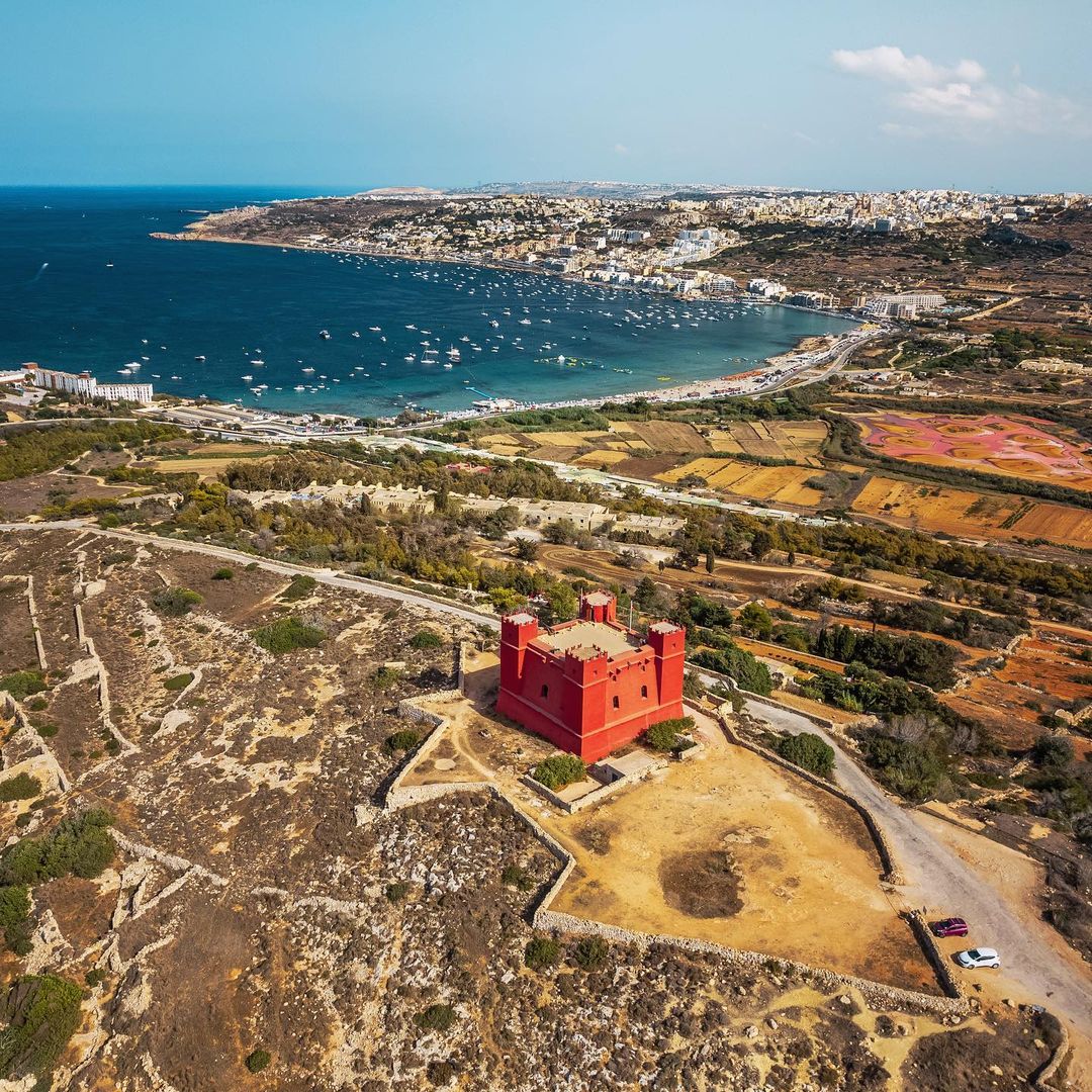 Spectacular views from St. Agatha's Tower (aka The Red Tower) in Mellieħa - have YOU spotted it? 😍✨ [ 📸 @matejsimko ] #VisitMalta #ExploreMore #MoreToExplore