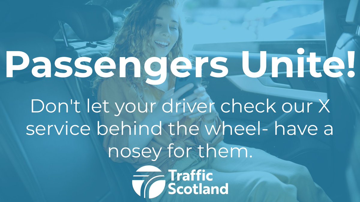 ⚡ Passengers UNITE ⚡

Don't let your driver use our X service whilst driving 🚗

Search the journey for them 😌 #DriveSafely