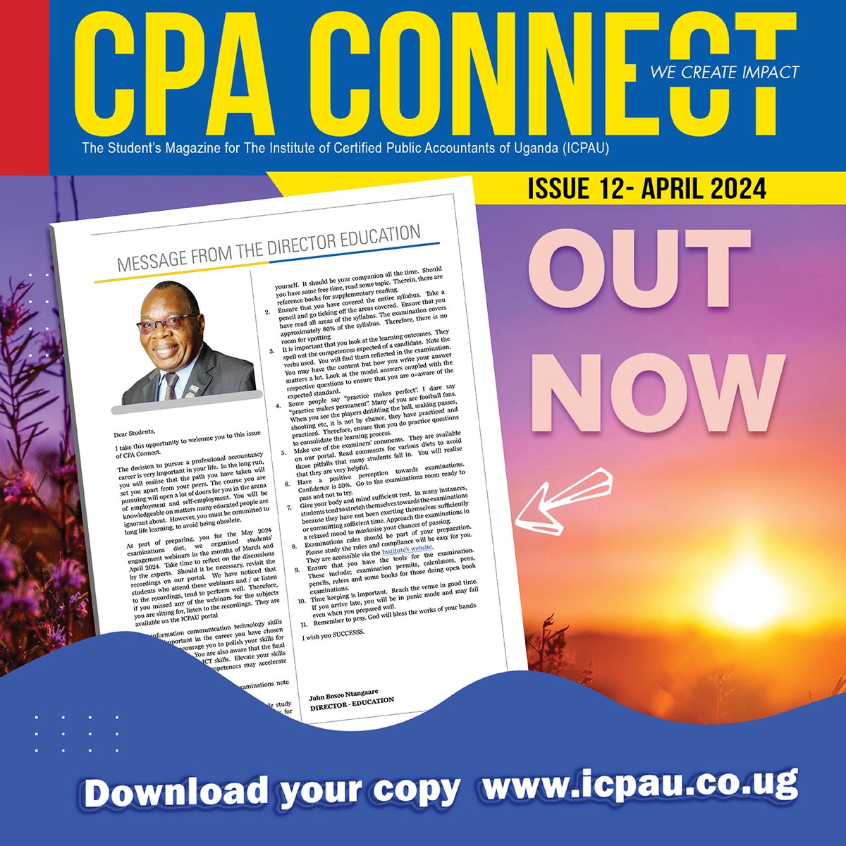 Need a boost of inspiration as you prepare for your exams?

Issue 12 of CPA Connect Magazine is packed with motivational stories and valuable updates to fuel your journey toward becoming a CPA

Download now: bit.ly/CPAConnect12

#CPAConnect
#WeCreateImpact