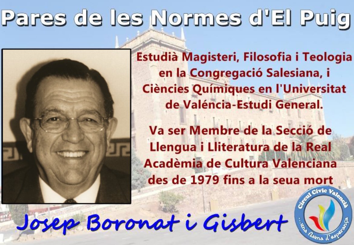 Mes informacio del Josep Boronat i Gisbert en lenciclopedia.org/wiki/Josep_Bor…
@L_Enciclopedia

Image: yosocche.com/ilustres-habla…
@YoSocChe

#DespertaComunitatValenciana
#LlenguaValenciana en les #NormesdElPuig
#VotaNormesdElPuig 
#StopCatalanisme
#StopAutoOdi