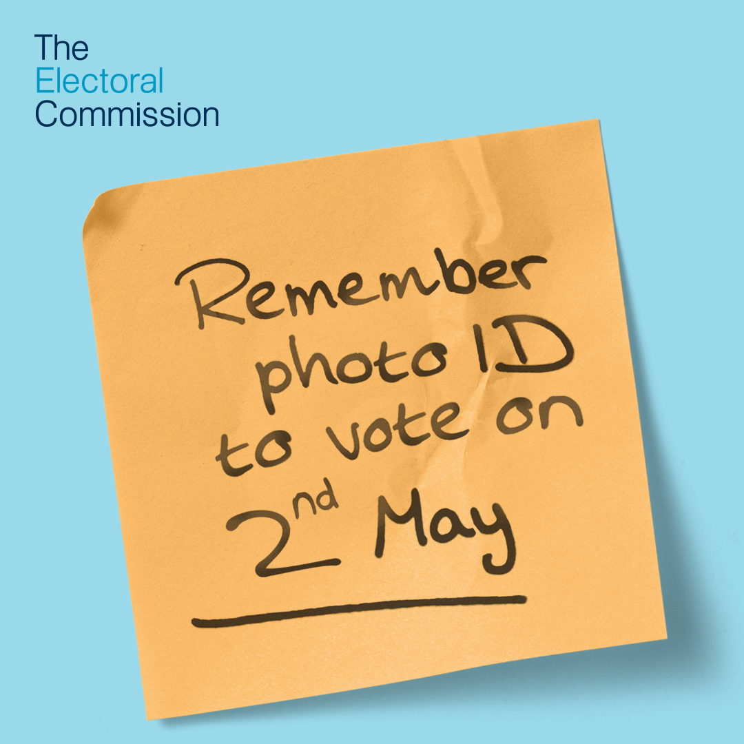 On 2 May the Police and Crime Commissioner elections will be held. You’ll need to bring photo ID to vote at a polling station. Check if your ID is accepted👇🏼 bit.ly/3vChwDz