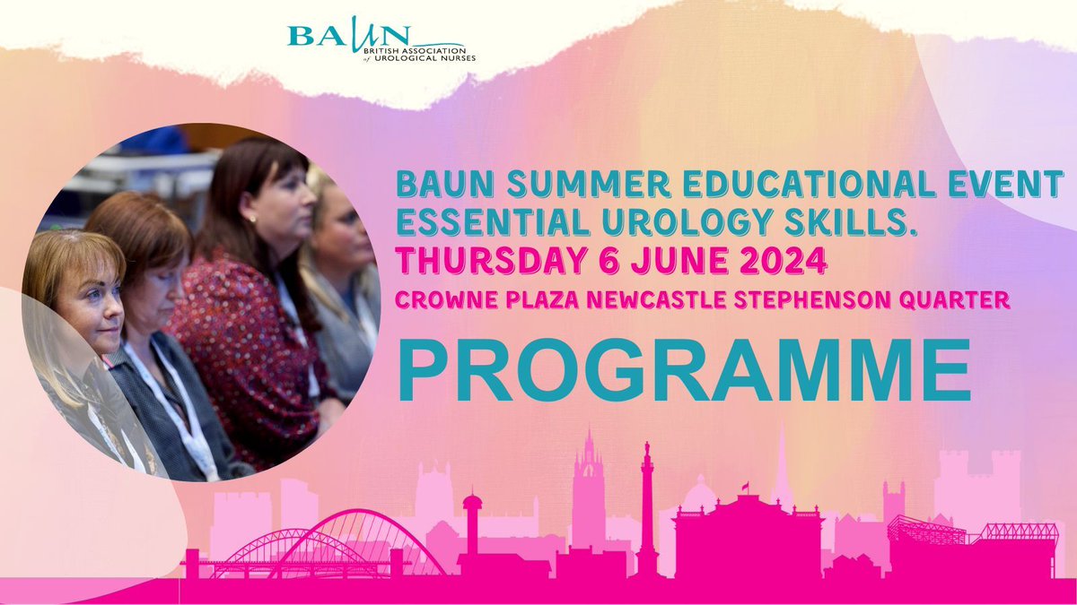 Celebrate #BAUNDay with us in Newcastle at our Summer Educational Event – Essential Urology Skills. ⭐ Management of Haematuria ⭐ Care of Nephrostomy ⭐ Role of the nurse in the investigation and diagnosis of prostate cancer And much more.. 👉 buff.ly/43YjQ4v