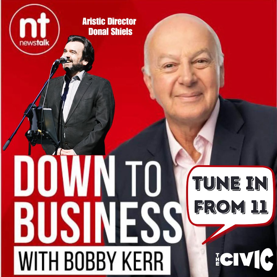 Tune into 'Down to Business' this morning on @NewstalkFM  this morning from 11am 

@bobbykerr  will be discussing all things theatre and our artistic director @DonalShielsIrl is a guest!