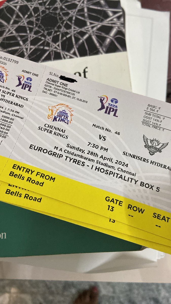 Vishal0420002's tweet photo. CSK vs SRH

1  i HOSPITALITY TICKET AVAILABLE 

DM FOR PRICE!!!

#CSK #SRH #CSKvSRH #Cricket #ipl #IPL2024 #tickets #MSD #MSDhoni𓃵 #travishead #ShashankSingh #Chepauk #hospitality https://t.co/wxg8Yd4nOv