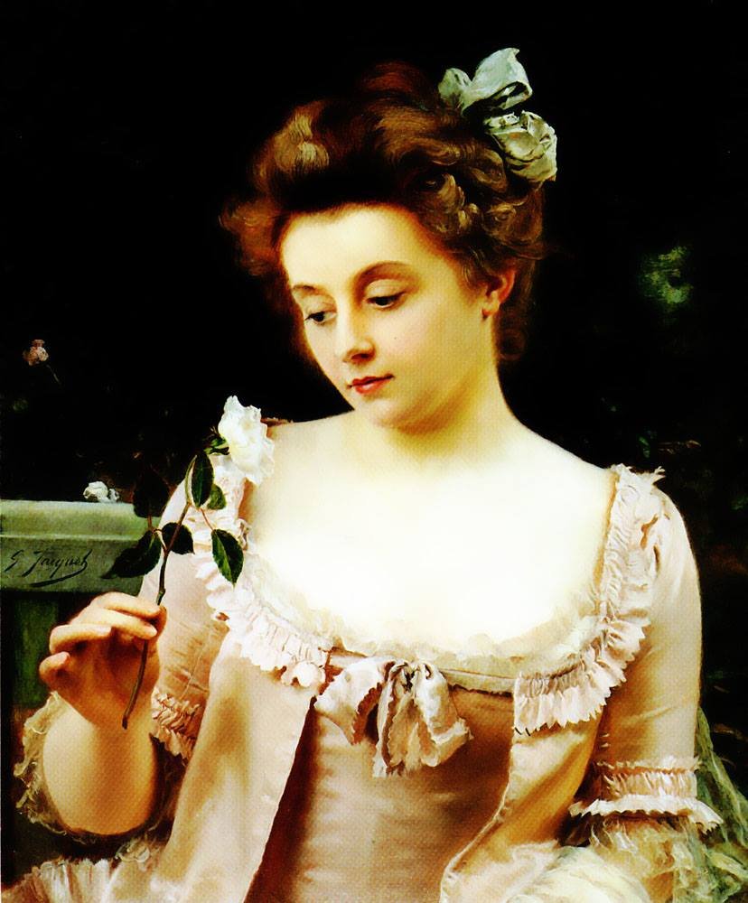 #art #PiecePlease 
A Rare Beauty, n.d. __  Gustave Jean Jacquet (French painter) 1846 - 1909