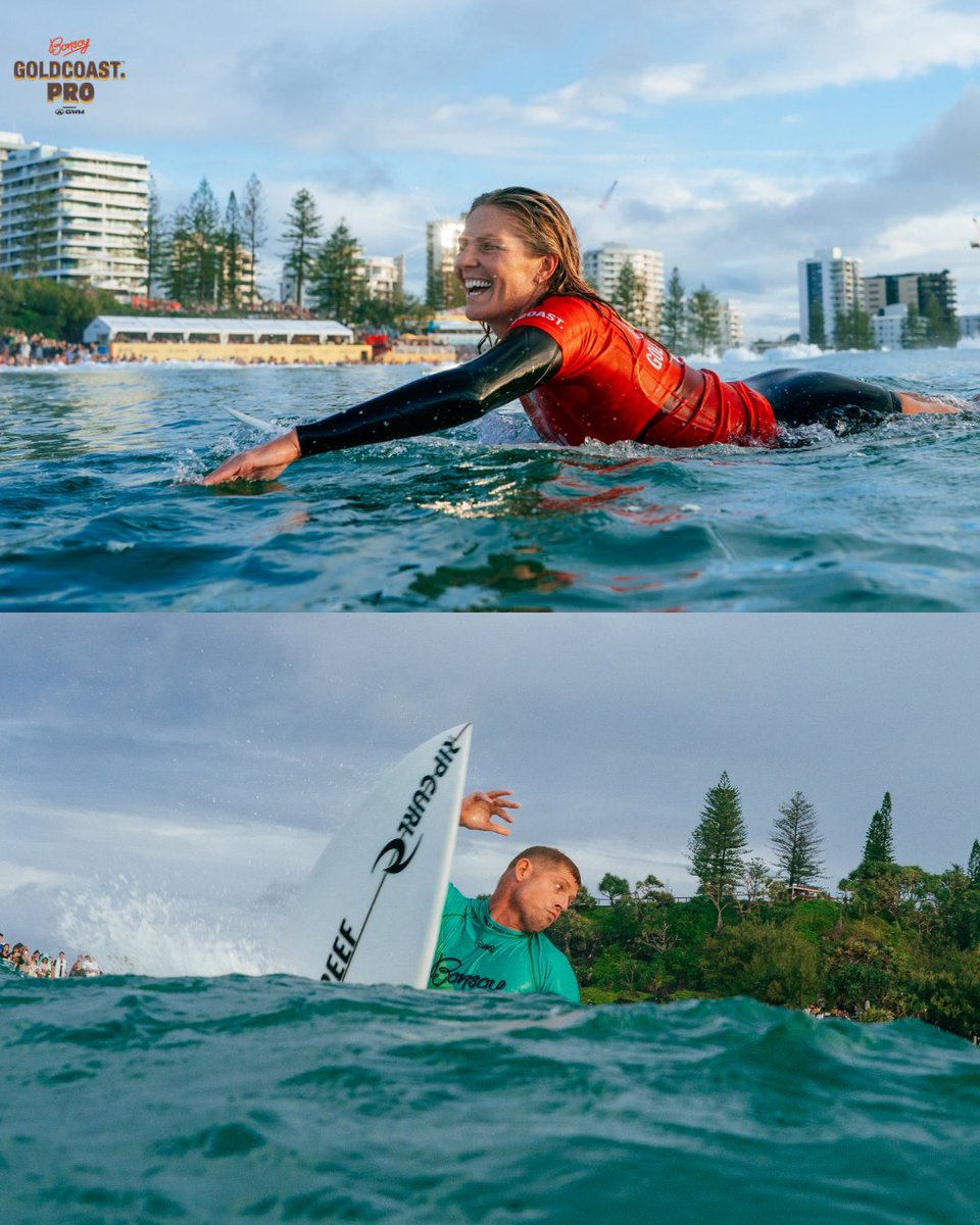 5 World Champs, 40 minutes and Snapper Rocks all to themselves. Doesn’t get much better than this. @originalbonsoy #GoldCoastPro