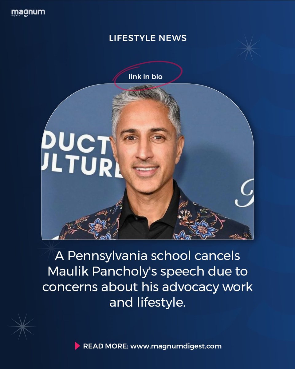 📢 A Pennsylvania school has canceled a scheduled speech by actor and advocate Maulik Pancholy:
magnumdigest.com/the-pennsylvan…

#InclusiveEducation #FreeSpeech #SchoolPolicy #DiversityInEducation #MagnumDigest