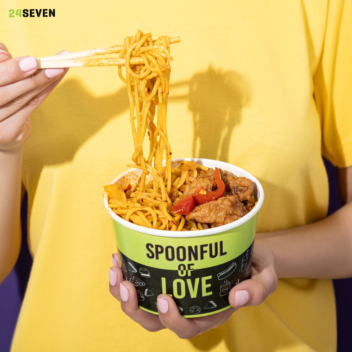(N)oodles of flavours in every bite! Grab your Spoonful of Love today from 24Seven.😉

#24Seven #24Sevenin #Noodles #Manchurian #VegManchurian #ChickenManchurian #Food #Foodies #ManchurianLovers #24SevenStore #ConvenientHai #Visit24Seven