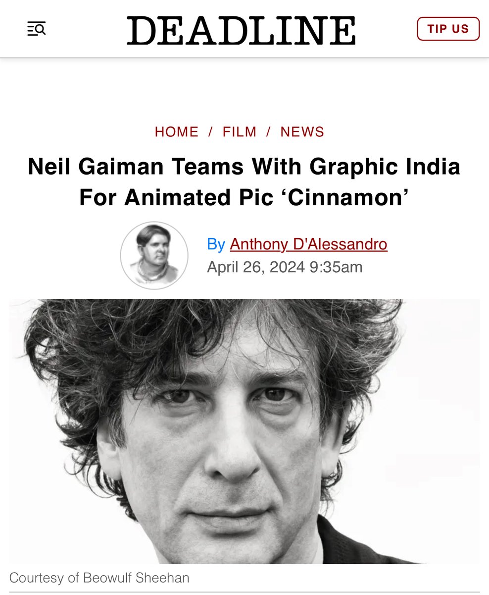 Our latest team-up story with comic legend Neil Gaiman! Read all about it here : deadline.com/.../04/neil-ga…