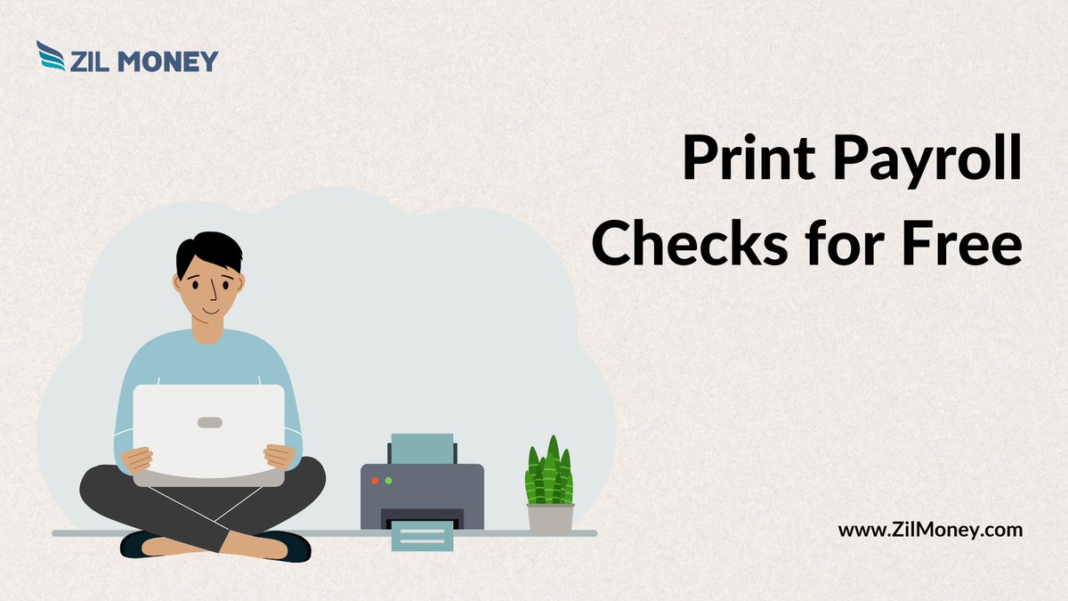 ZilMoney's tweet image. Customize and print payroll checks free with ZilMoney.com using any printer in your home or office. Sign up today.

Learn more: zilmoney.com/print-payroll-…

#PrintPayrollChecksFree #PrintPayrollChecks