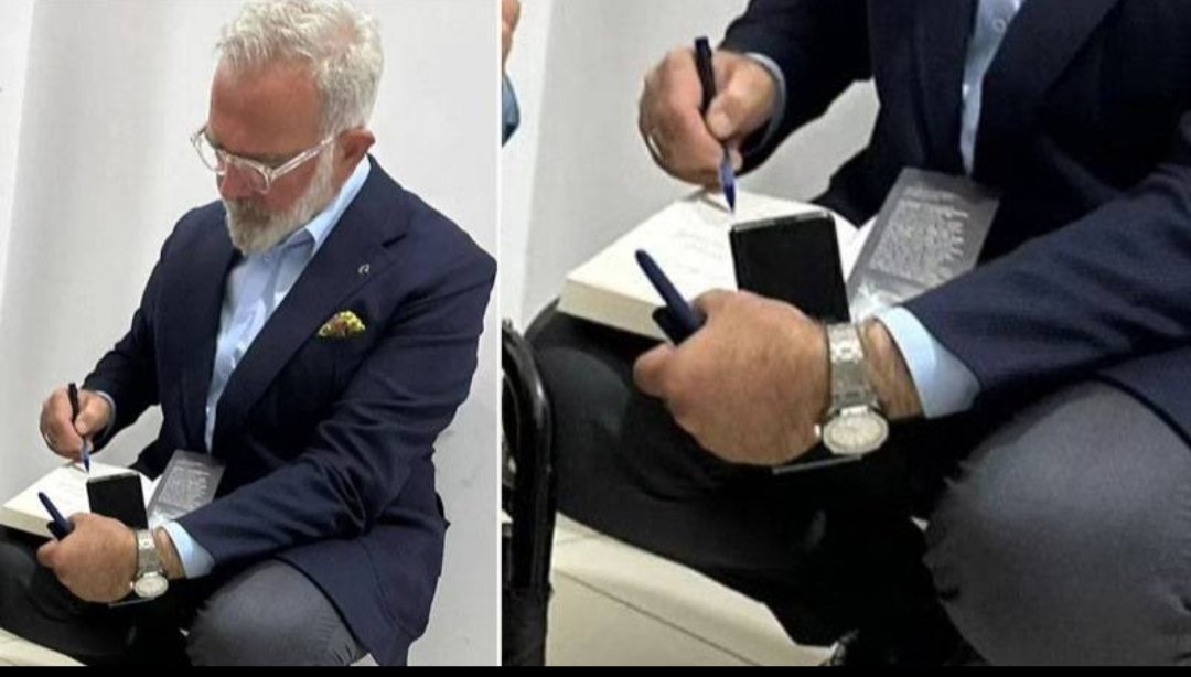 562 bin TL'lik Rolex saat AKP’li Bahadır Yenişehirlioğlu'na yetmedi galiba. Bu kez de yaklaşık 2 milyon lira değerindeki Audemars Piguet Royal Oak saatiyle görüntülendi. (T24)

Kimse enflasyon düşecek hayali kurmasın. Size hikâyeler anlatıp, lüks içinde yaşamaya devam edecekler.