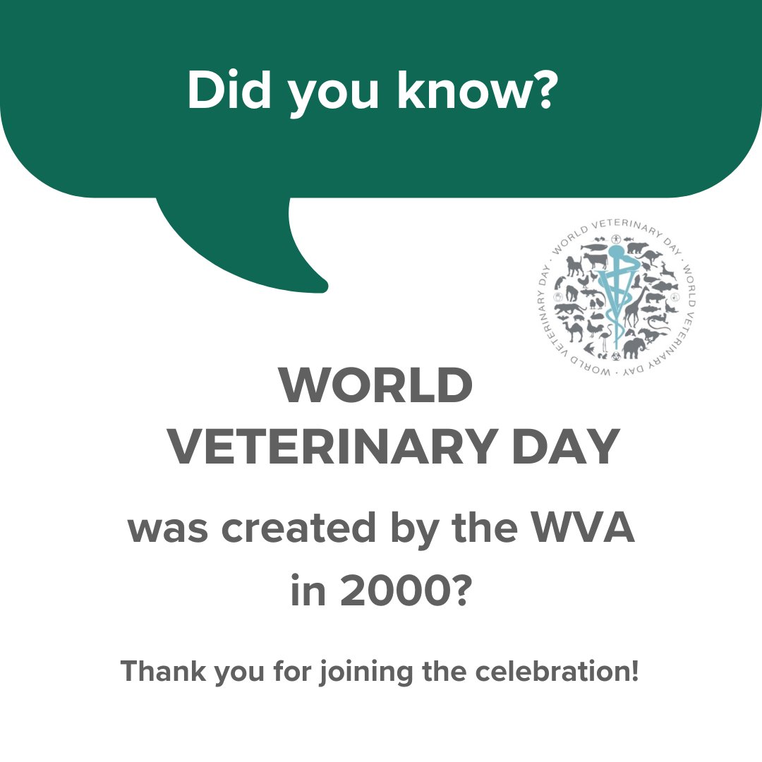 #WorldVeterinaryDay is dedicated to the theme 'Veterinarians are essential health workers'. Each year the WVA Council chooses a theme to recognise and reward the #Veterinary profession. This year take a moment to tell all what makes you essential! #WVD2024 #worldveterinaryday