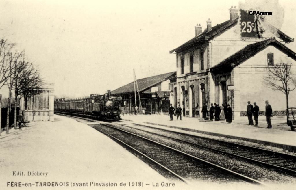 BrianWITGuy's tweet photo. #OTD 1918 Gt Grandfather Sapper Clarence Weaver, 7 Field Coy Royal Engineers entrained 4.30 am at Pernes station &amp; detrained at Fère-en-Tardenois 3pm before matching to front. Third Battle of Aisne Photos from 2018 visit &amp; c1918 #WW1 #Asine @foxton44 @BoisdesButtes @franckviltart https://t.co/quXNIhr3fP