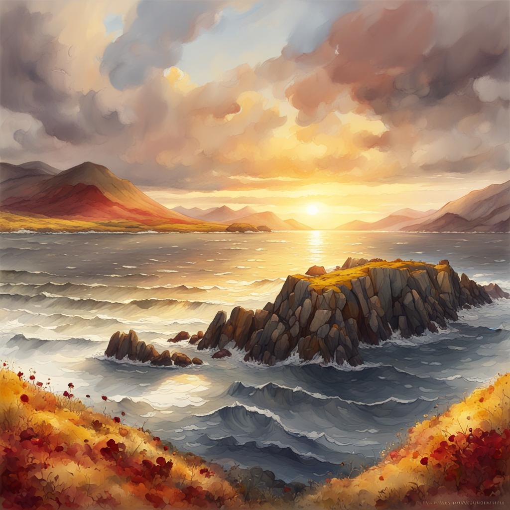 Afternoon,   Clew Bay County Mayo #irishart #irishartist   #irishartists #irishartforsale #irishartcollectors #irishartgalleries   #irishlandscapes #irishlandscapesketch #nftdealer #nftinvestor #nftinvestors   #nftart #nftartist #nftcommunity #nftcollector #nftcollectors