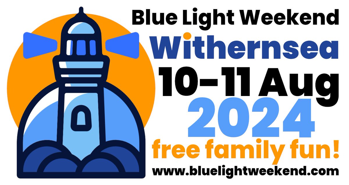 Bring your friends and family to Withernsea for The Blue Light Weekend. There's something for everyone! 10-11 August 2024 #friendsandfamily #BlueLightWeekend bluelightweekend.com