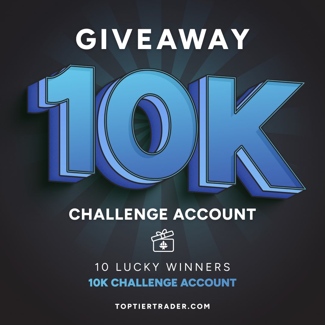 10 x $10k accounts giveaway
Sponsored by <a href="/_toptiertrader/">TopTier Trader</a> 

How to win?
Like , retweet and tag 2 friends 
Follow <a href="/_toptiertrader/">TopTier Trader</a> @daveguttman_ <a href="/SheEvolves_/">BETTY</a> 

Winners would be announced on Wednesday the 1st.