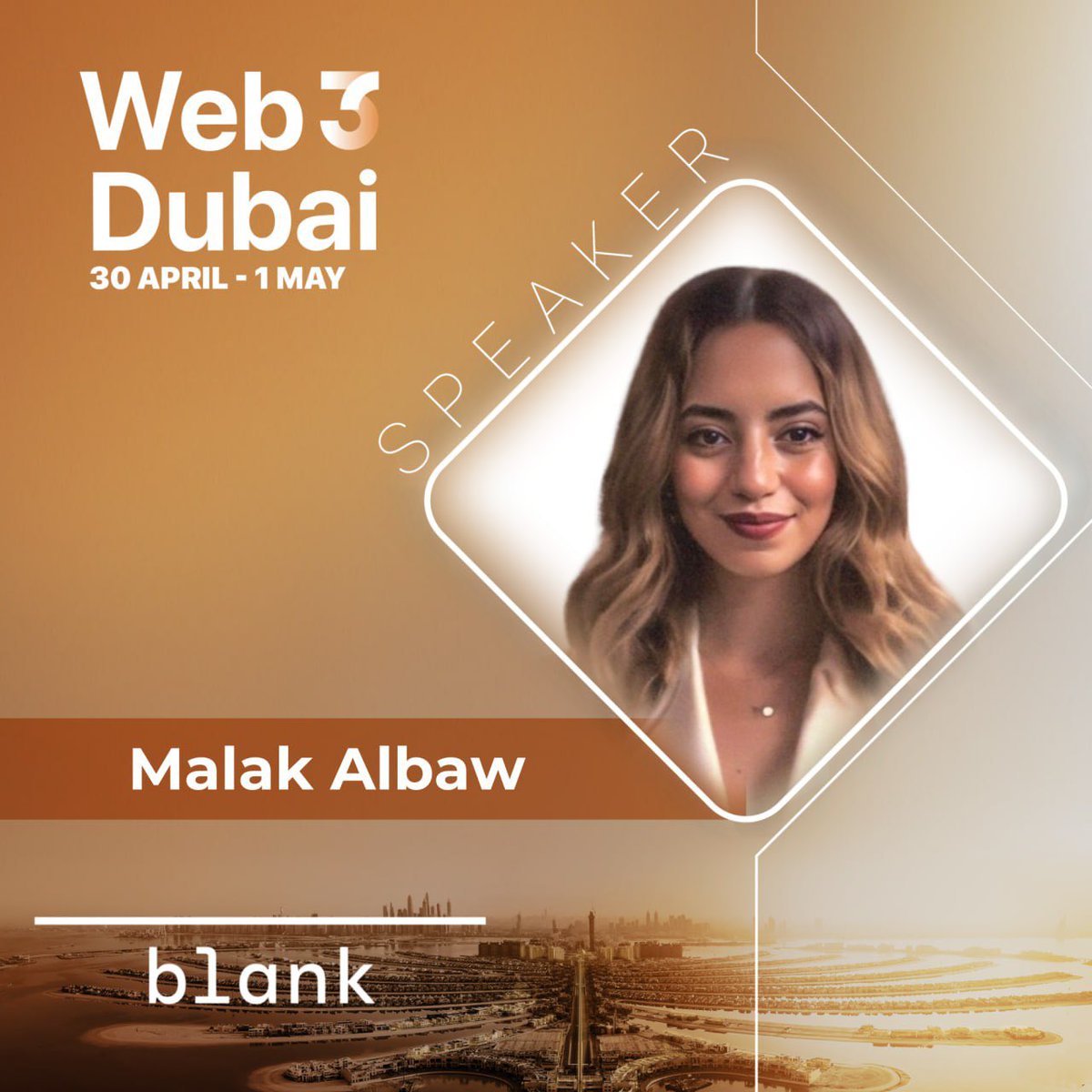 💥 Trilled to announce that @Malakincrypto from @blankhq_co will be joining us at Web3 Dubai as a speaker. 🎟 Get your discounted ticket with CODE: web3dubai2024 discover.billyapp.live/events/web3-du…