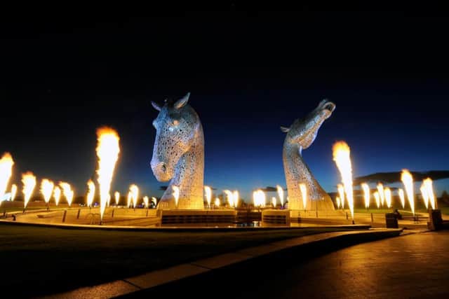 I was covering the opening night of The Kelpies, it was my first 'big job' @TheScotsman. As I was getting my camera from the boot Andy Scott got out the car parked next to me. We had a quick chat, both a bit nervous for different reasons. I took this pic of his work.