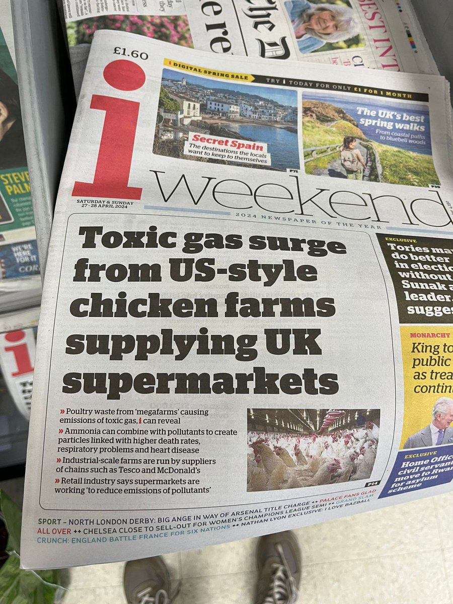 FRONT PAGE NEWS Anthony Field, Head of our UK office, is quoted in this really important article from @theipaper “We must stop building factory farms that drive pollution.” Share if you agree.