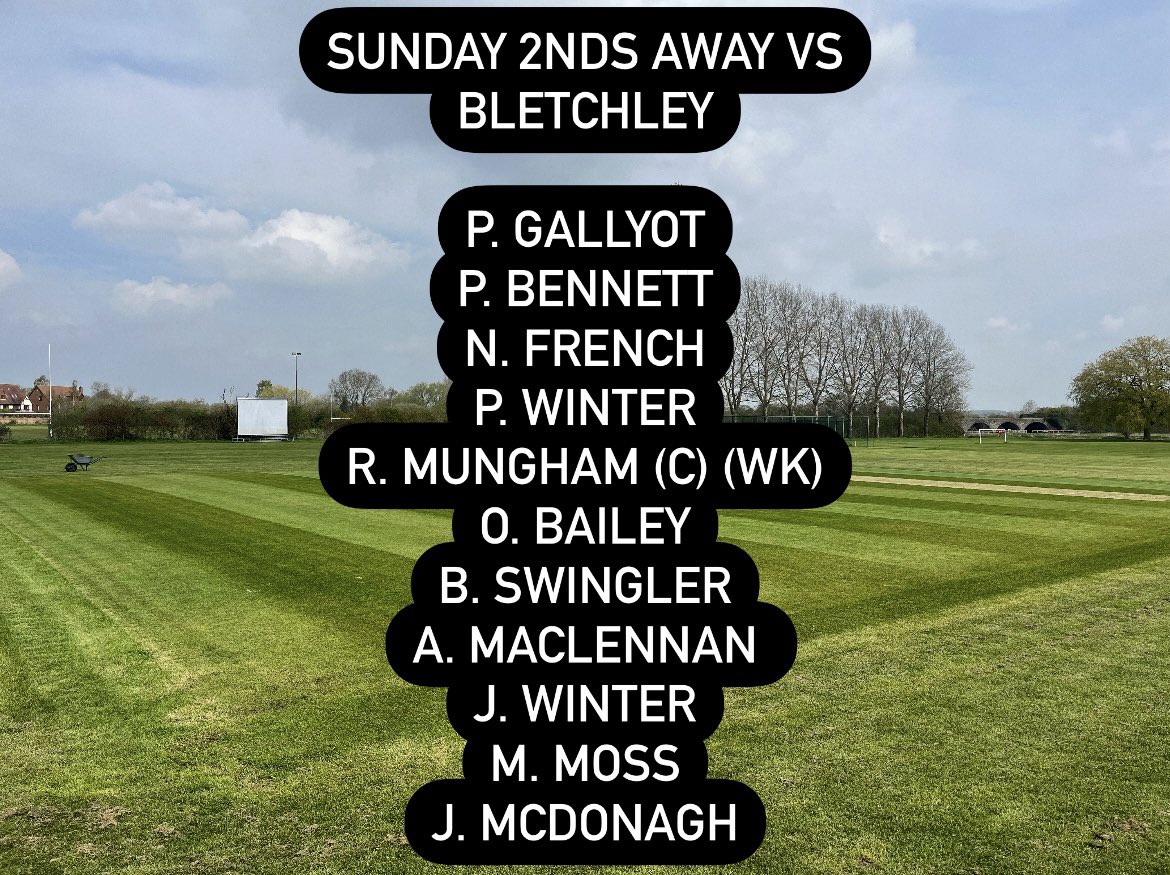 Your teams for the opening weekend of the season 💪🏻🏏