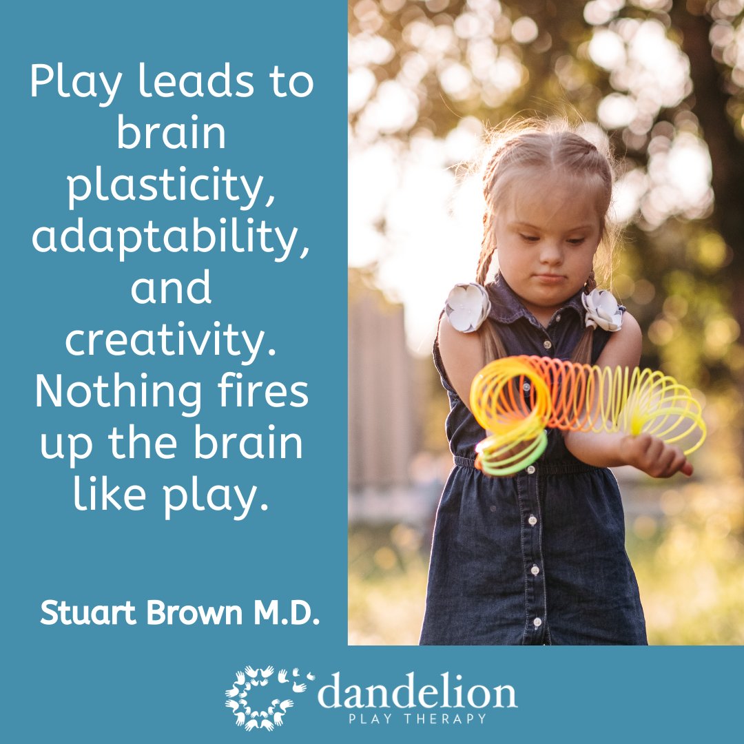 Play leads to brain plasticity, adaptability, and creativity.  Nothing fires up the brain like play.
#play #playheals #playmatters  #playtherapy #childrenandyoungpeople #childrensmentalhealthmatters #stuartbrownmd #brain #neuroscience #playinstinct #wiredforplay @BAPTplaytherapy