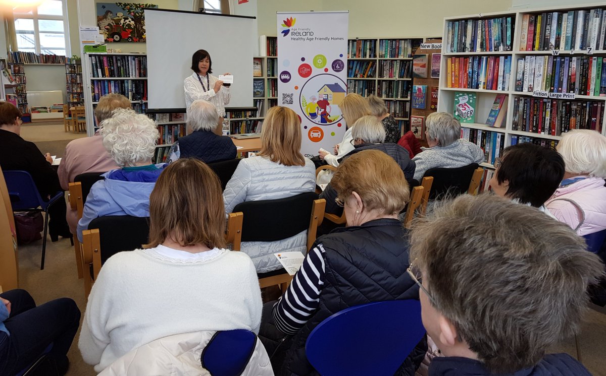 Delighted to welcome Aisling O’Sullivan from Healthy Age Friendly Homes programme to speak to our Age Friendly group in #Millstreetlibrary! #agefriendlyireland #agefriendlymillstreetlibrary #healthyagefriendlyhomes #corkcountylibraryandartsservice #corkcountycouncil